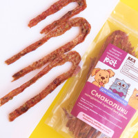 Палички курячі сушені (морква, печінка, розторопша) для собак та котів HungryPet, 85 г
